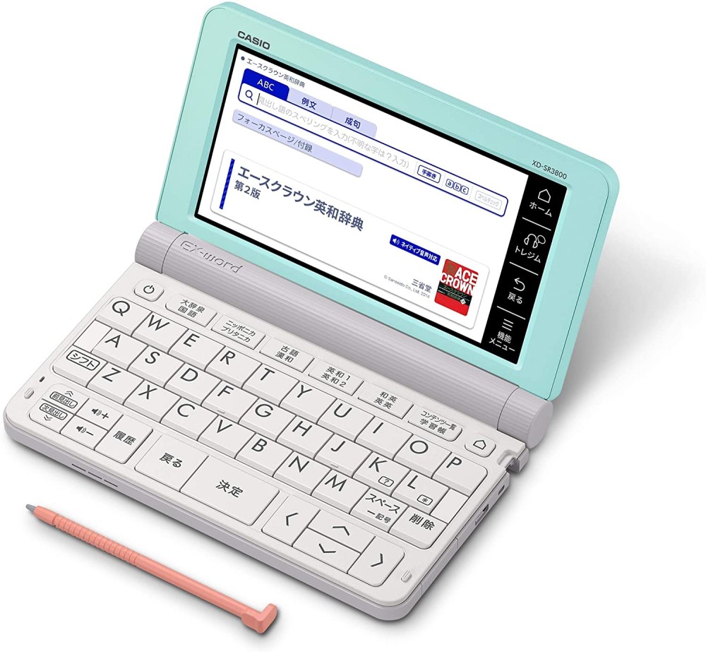 CASIO EX-word XD-SR3800GN Dizionari Elettronici Giapponese Inglese