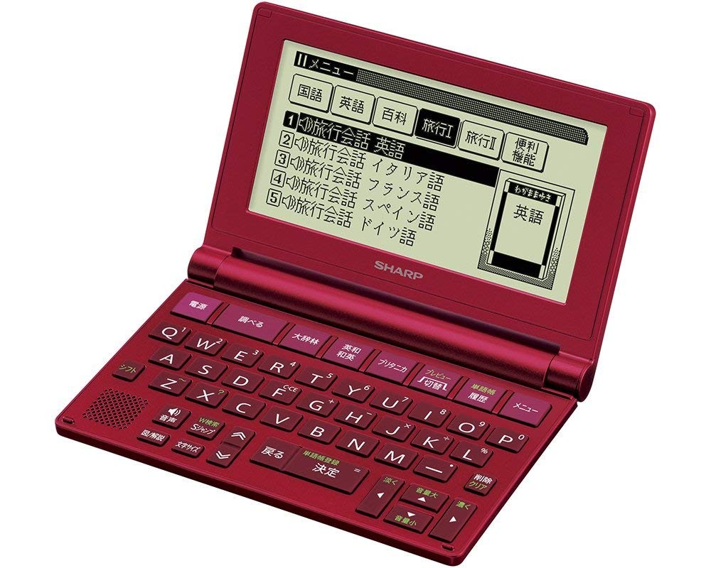 SHARP Papyrus PW-NA1-R Dizionari Elettronici Giapponese Inglese Cassis Red